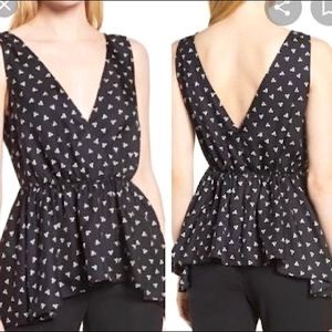 Lewit Silk Peplum Blouse